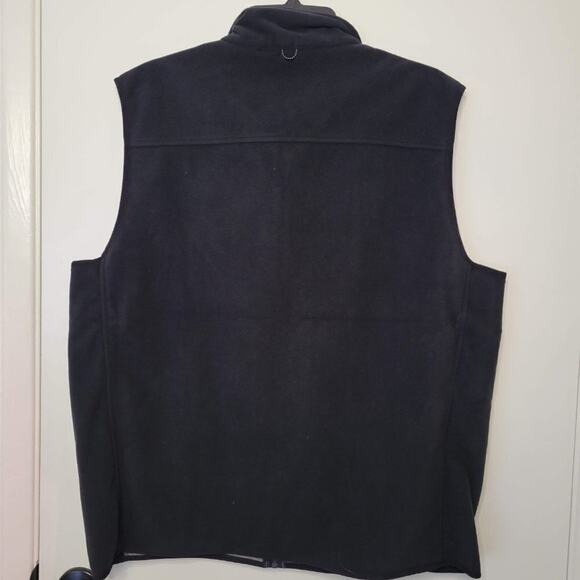 Men's Lands End Fleece Black Fleece Sweater Vest Size Large - Picture 2 of 6
